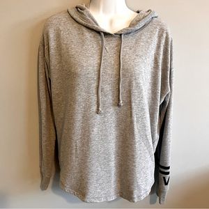 Victoria's Secret S Gray Hooded Long Sleeve Sweatshirt Hoodie Logo